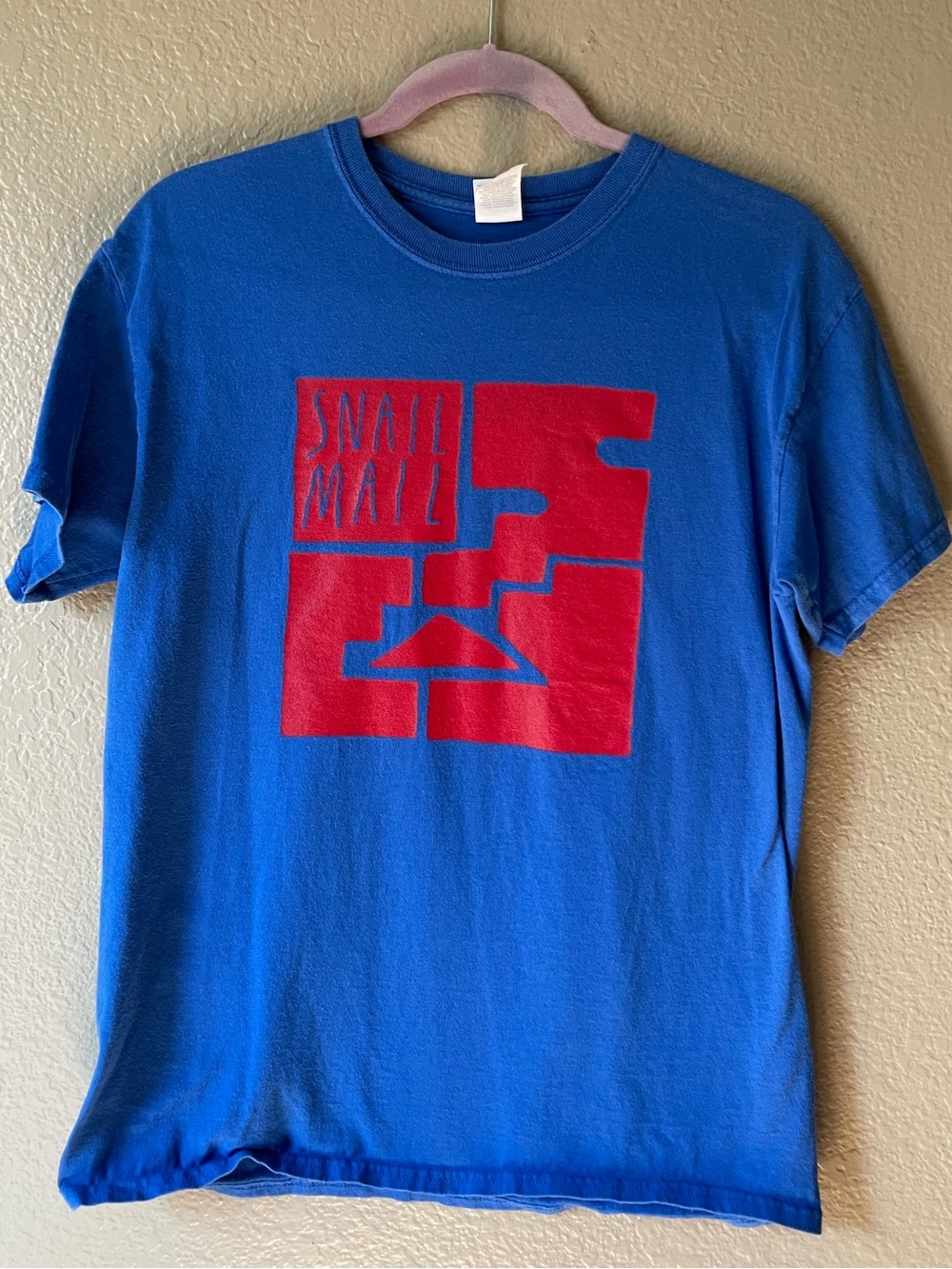 Snail Mail Band Logo Blue Short Sleeve Tee - From Lush Album Launch in 2018